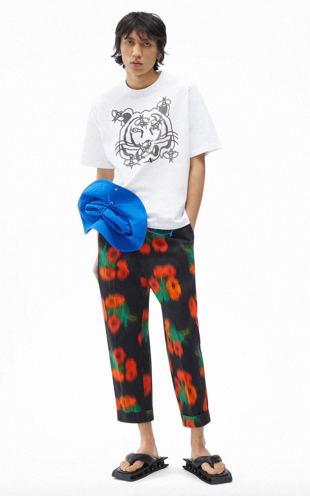 Camisetas Kenzo Bee a Tiger Hombre Blancas FQX682103